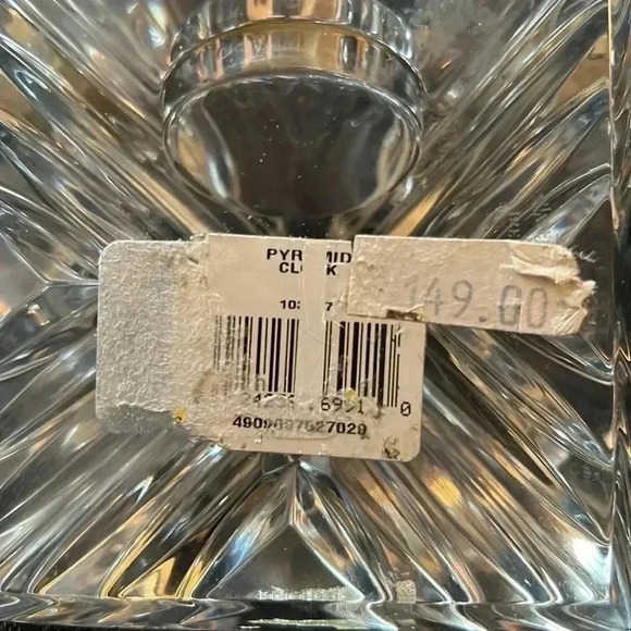 Waterford Crystal Pyramid Clock Desk Clock Mantle Clock Piece - Picture 5 of 10